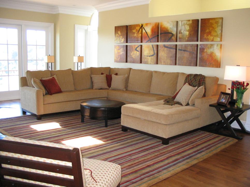 Contemporary Neutral Living Room With Sectional Sofa