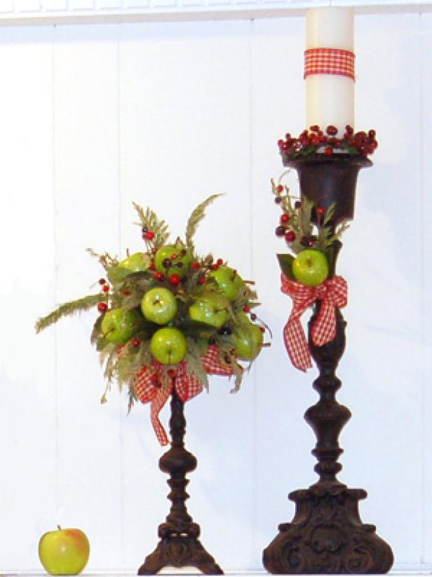 Apple and Evergreen Christmas Topiary Apple and Evergreen Christmas Topiary