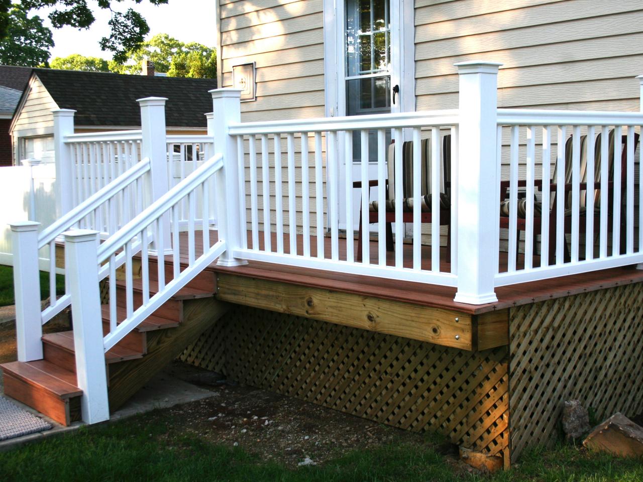How can you build a simple wooden patio deck?