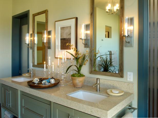 Master Bathroom Vanity With Blue Accents Master Bathroom Vanity With Blue Accents