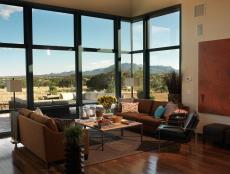 Neutral Contemporary Great Room With Mountain View