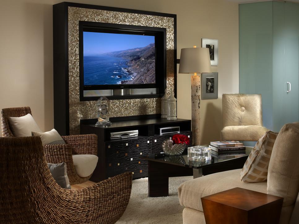 Neutral Contemporary Living Room Contemporary Living Room With Golden Accents