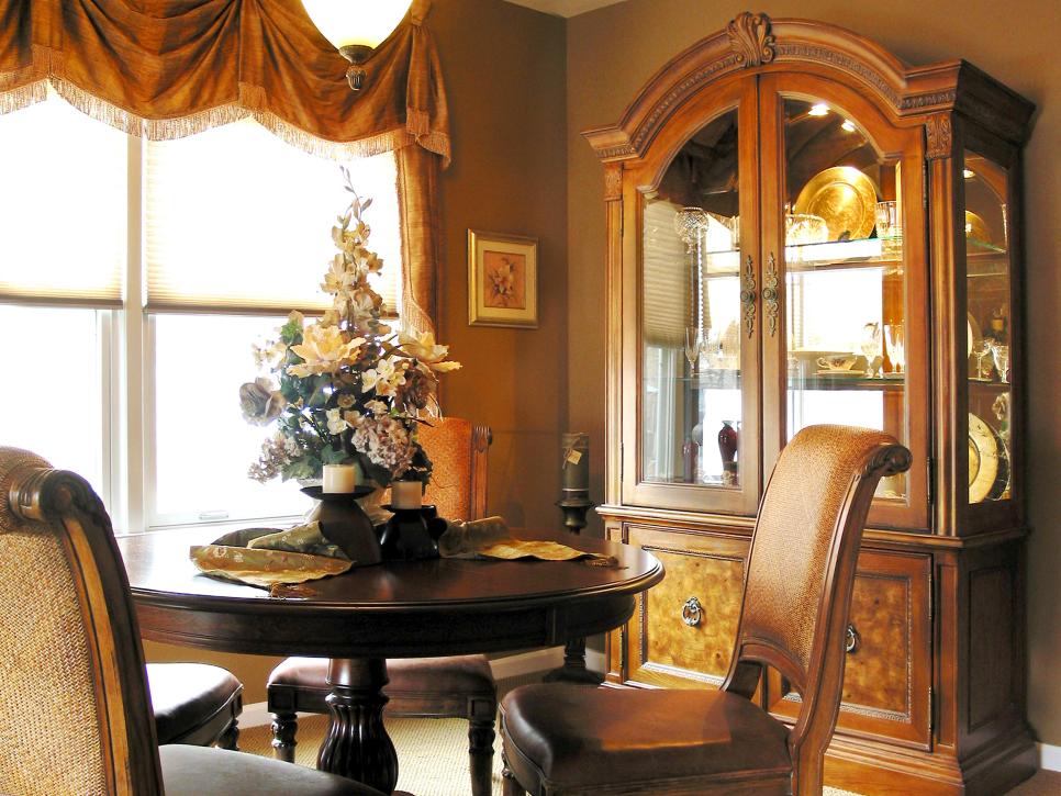 Traditional Brown Dining Room