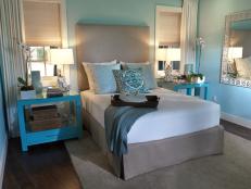 Robin's Egg Blue and White Master Bedroom 