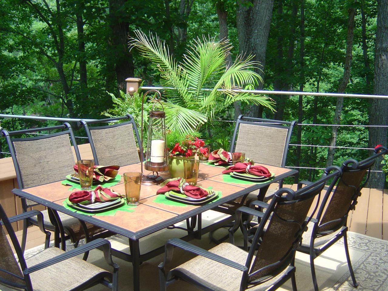 outdoor dining table this outdoor dining table is set simply but 