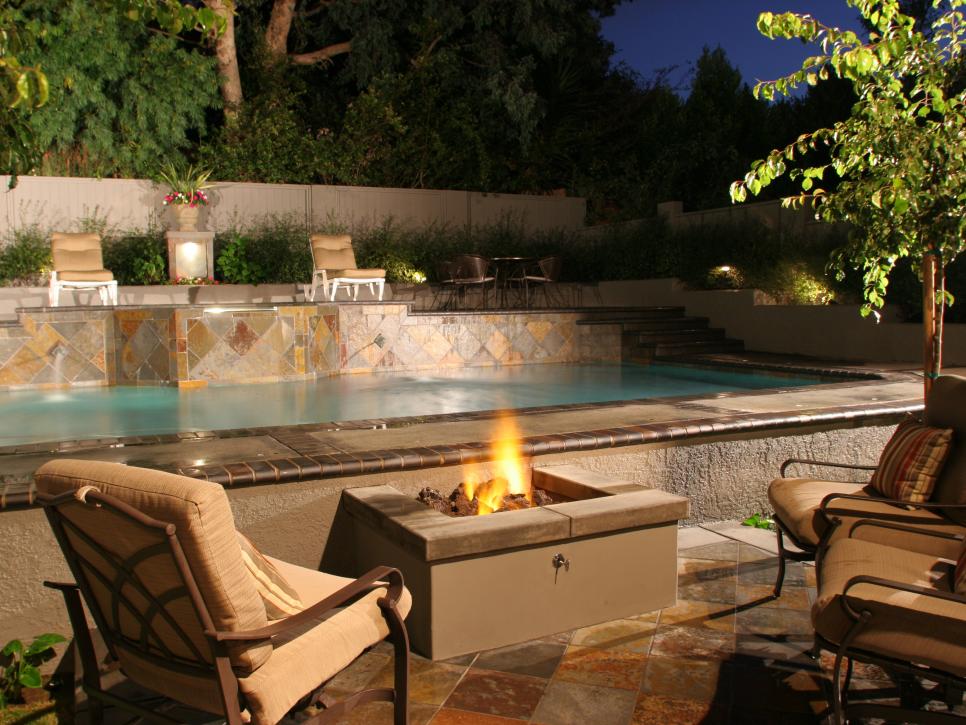 Swimming Pool With Fire Pit