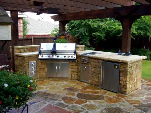 Outdoor Stone Kitchen