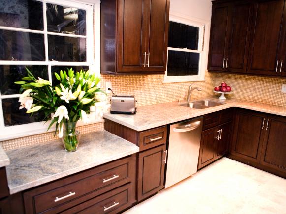 Kitchen With Dark Wood Cabinets Kitchen With Dark Wood Cabinets