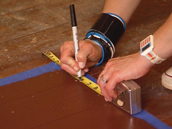 Measure Boundaries For Faux Painted Rug Borders Measure Boundaries For Faux Painted Rug Borders