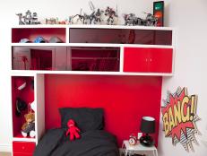 A Headboard Made of Bookcases. 
