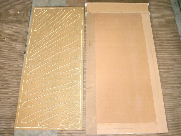 Attach hardboard backing for stability