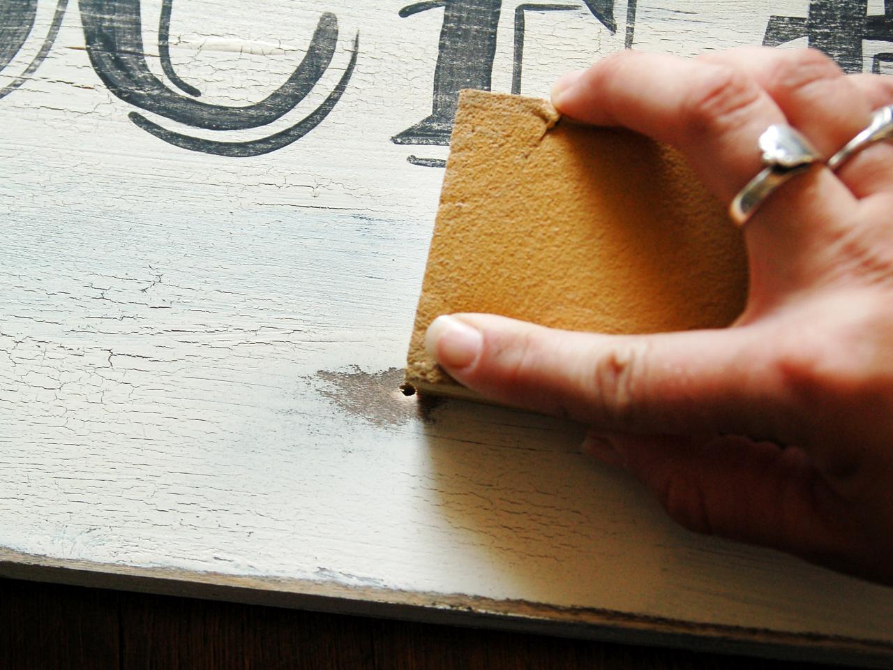 Antiqued Kitchen Sign HGTV