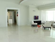 Bare White Living Room