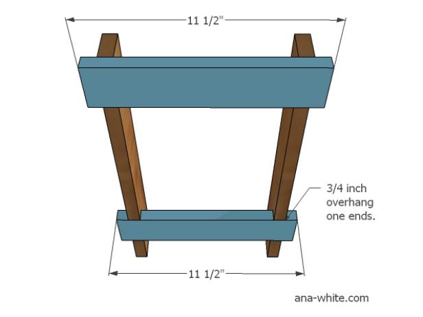 Attaching Ends to DIY Bench Legs