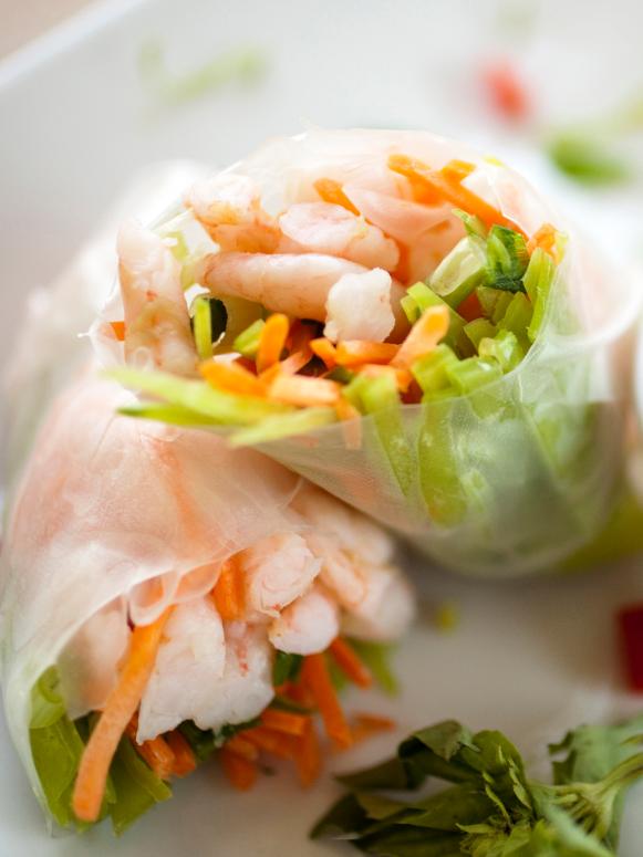 Shrimp Spring Rolls With Peanut Dipping Sauce Shrimp Spring Rolls With Peanut Dipping Sauce