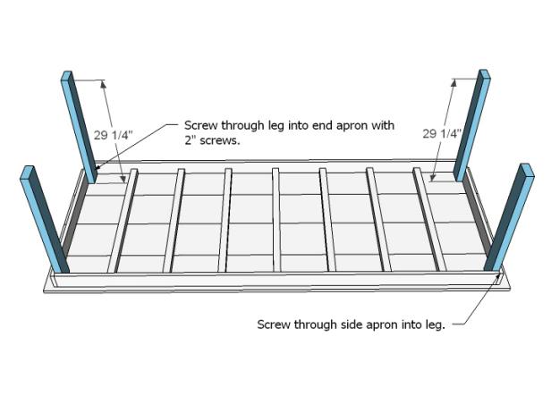 Attach Legs to Table