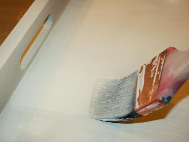 Apply Second Coat of Paint to Tray Apply Second Coat of Paint to Tray