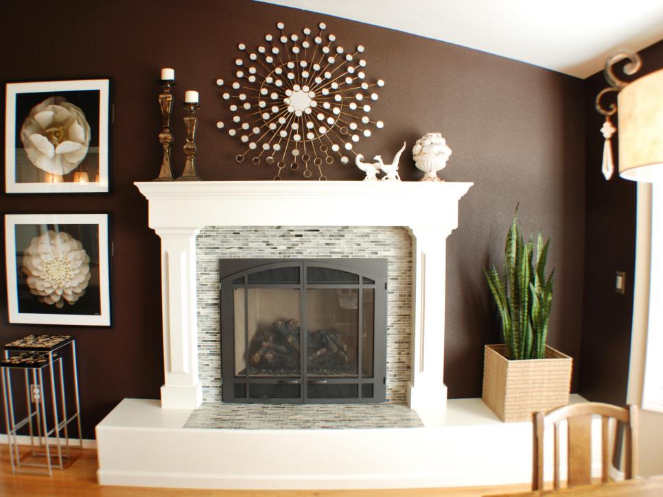Fireplace With White Mantle