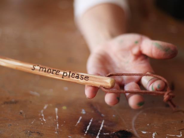 S'mores Toasting Stick With Leather Hanger