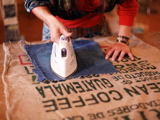 Ironing Burlap Coffee Sack for Gift Tote Ironing Burlap Coffee Sack for Gift Tote