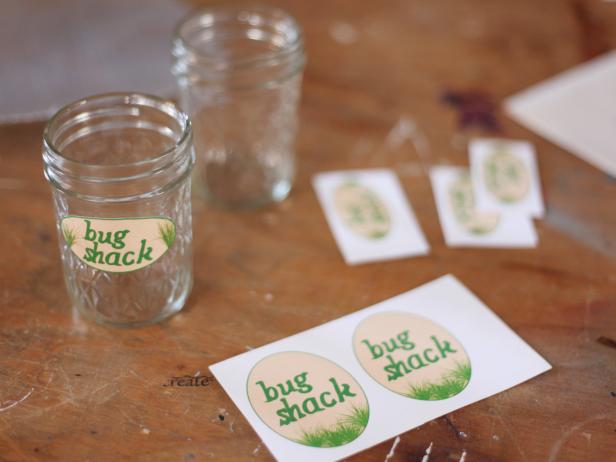 Create Labeled Bug Jars Jelly Jars and 'Bug Shack' Labels