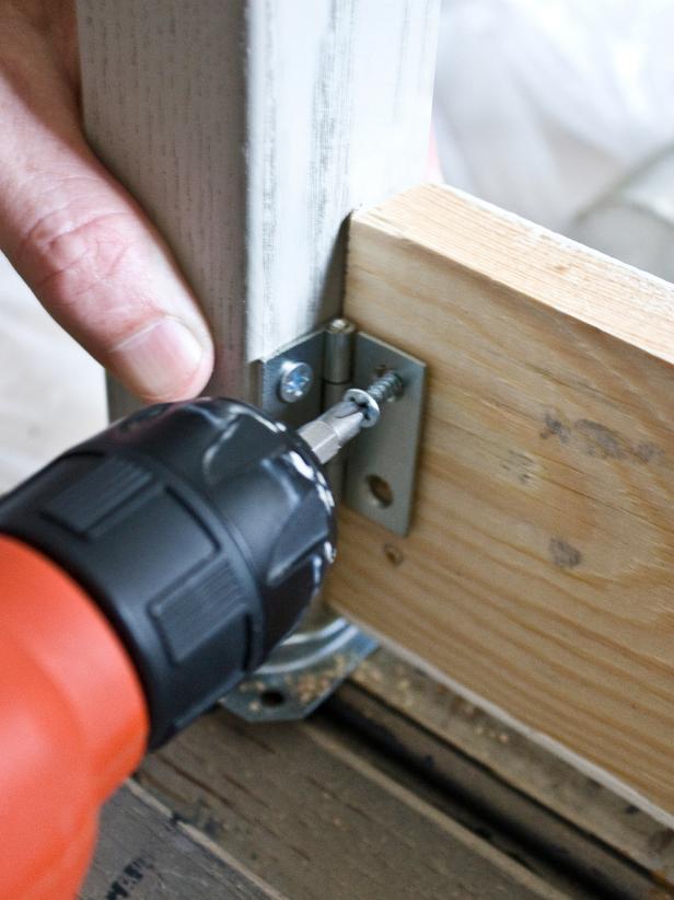 Attach Hinges to Reinforce Table Legs Attach Hinges to Reinforce Table Legs