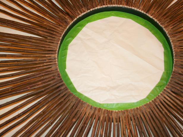 Protect Mirror before Spray Painting Sunburst Spires Protect Mirror before Spray Painting Sunburst Spires
