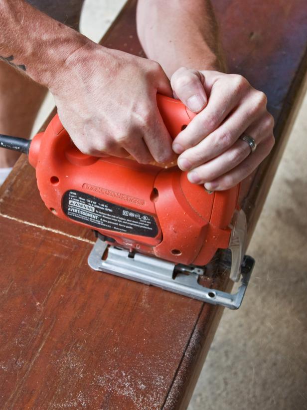 Cut Bench Using Jigsaw Cut Bench Using Jigsaw