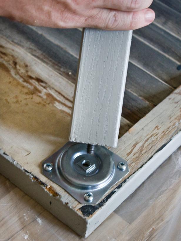 Attach Legs to Shutter Table Attach Legs to Shutter Table