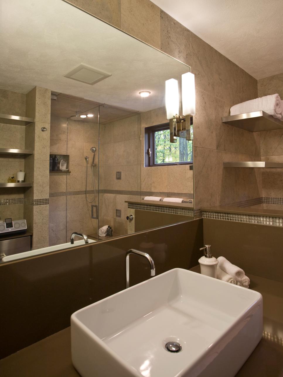 Stylish and Contemporary Neutral Bathroom Vanity