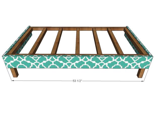 Upholster the Front Bed Rails Upholster the Front Bed Rails