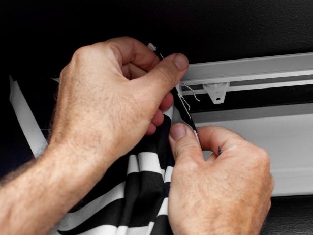 Inserting the Drapery Hooks Inserting the Drapery Hooks