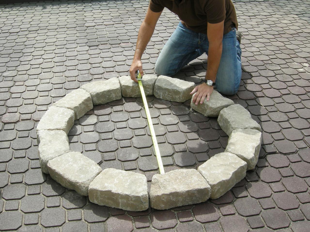 circle pavers for fire pit