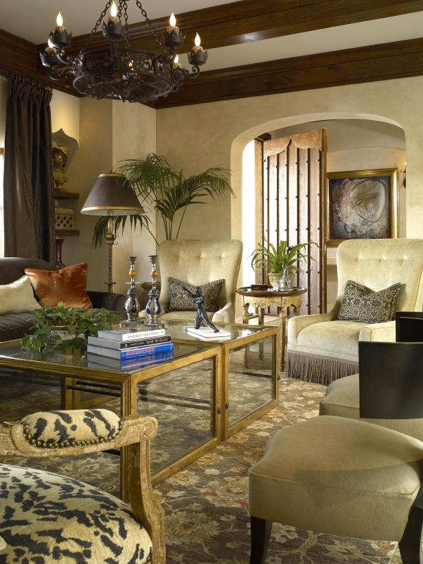 Traditional Living Room With Tuscan Hues | HGTV