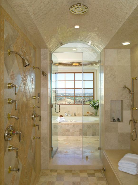 Lori Dennis Creates Pampered Opulence in Master Shower Lori Dennis Creates Pampered Opulence in Master Shower
