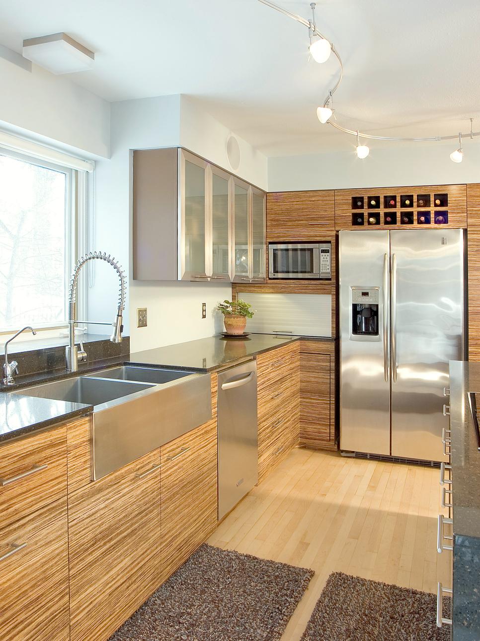 Wood and Stainless Steel Kitchen