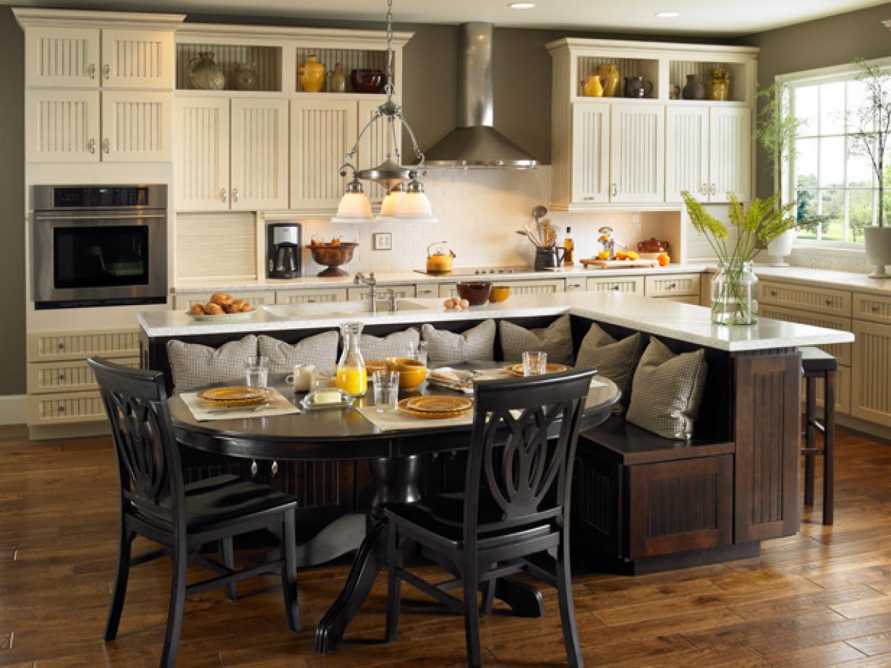 Kitchen original kitchen islands built in seating ...