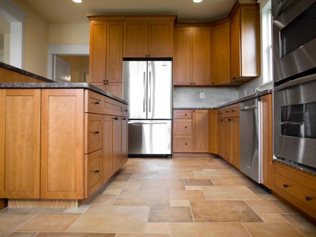 Spacious Kitchen with Wood and Tile