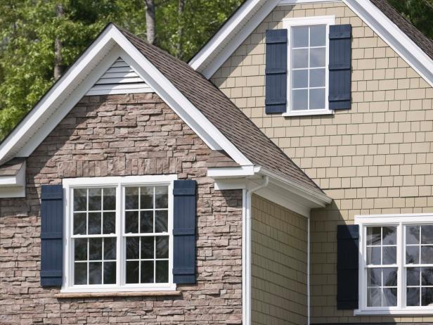Stone and Shingle Home Facade