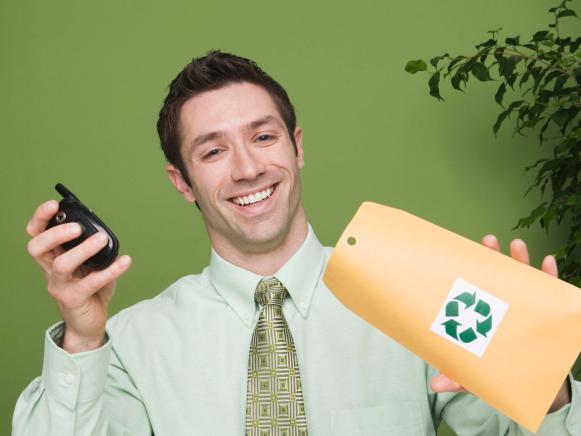 Recycling, Cell Phones and Grass Makes One Happy