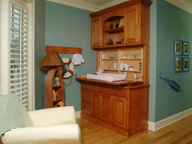 Nursery with Hidden Changing Table Nursery with Hidden Changing Table