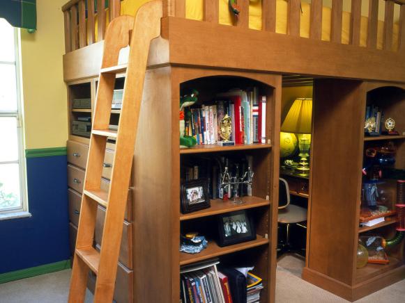 Boy's Bedroom With Loft Bed