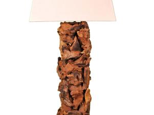 Rustic Bark Lamp