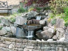 Stone Pond With Waterfall