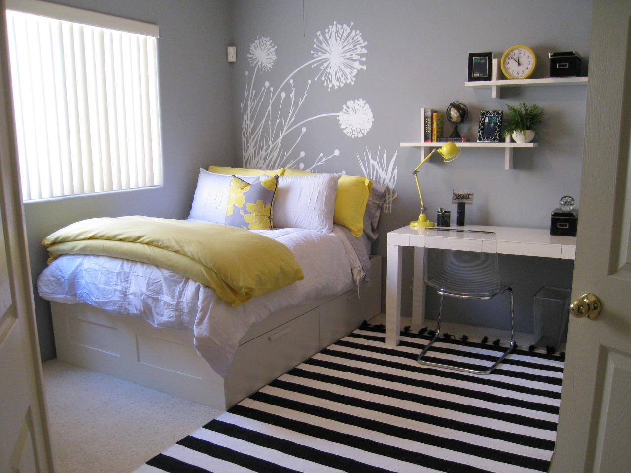 Yellow and Gray Bedroom