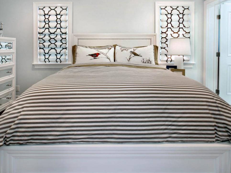 Black-and-White, Contemporary Bedroom Bedroom With Black-and-White Color Palette