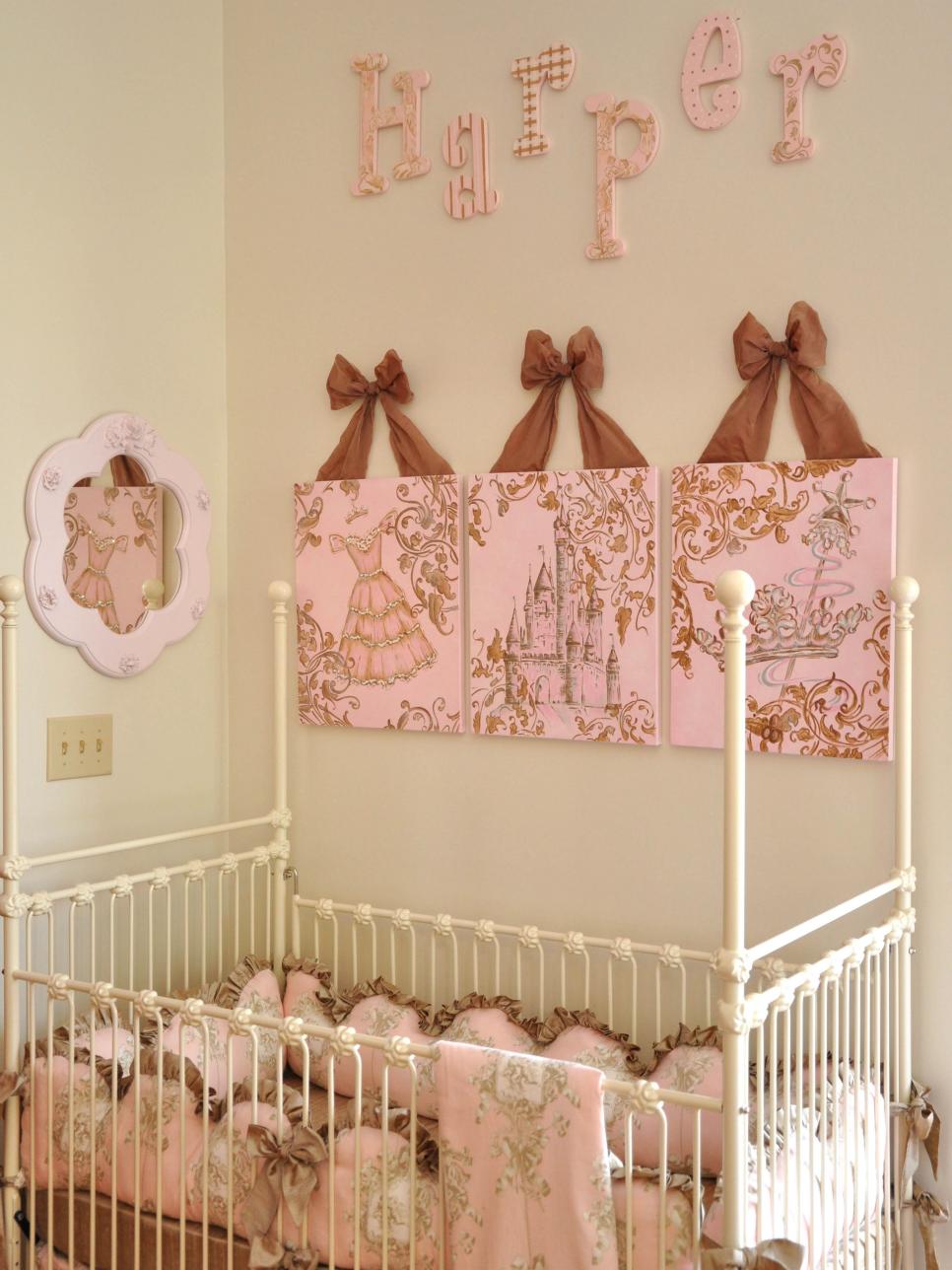Brown and Pink Girl's Nursery