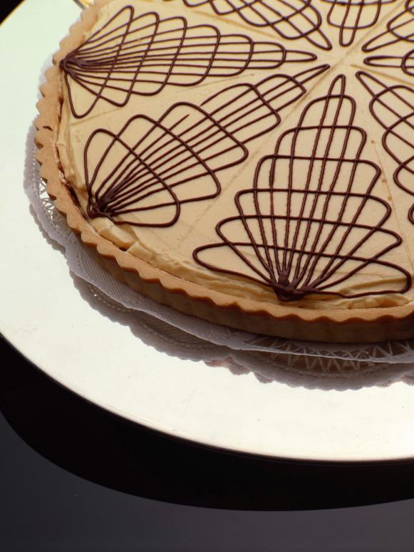 Chocolate Tart With Semisweet Chocolate Swirl Decorations Chocolate Tart With Semisweet Chocolate Swirl Decorations