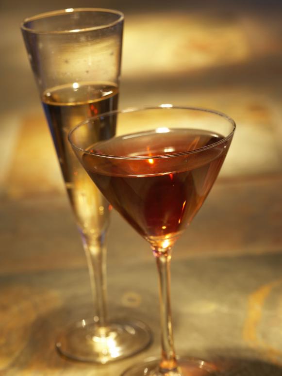 Beverages in Cocktail Glass and Champagne Flute Beverages in Cocktail Glass and Champagne Flute