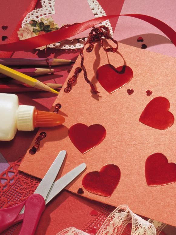Homemade Valentine With Hearts Homemade Valentine With Hearts